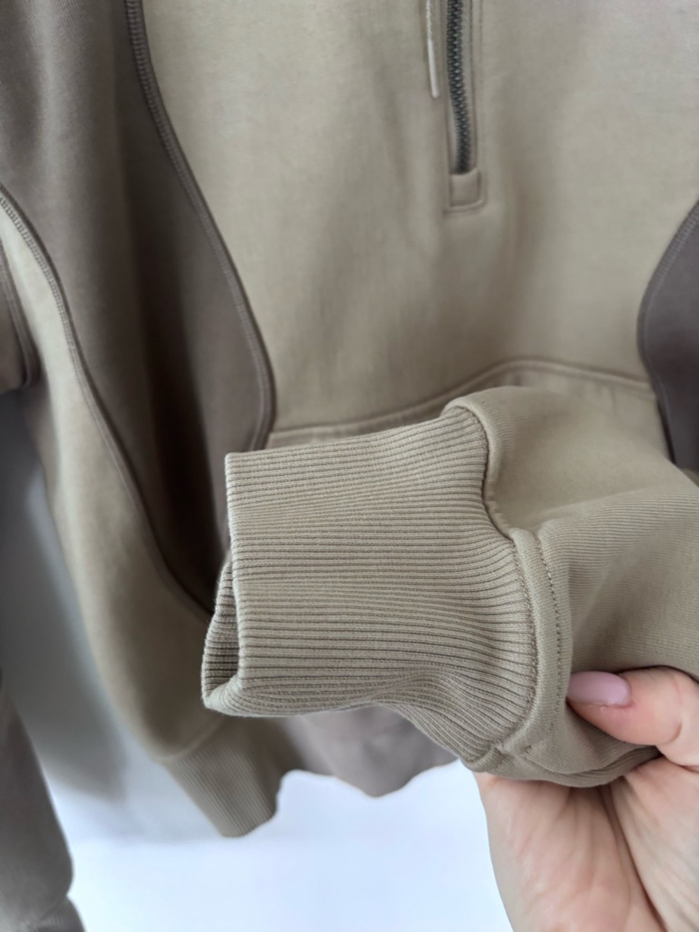 Lululemon Relaxed-Fit Half Zip SLNSH Collection in Nomad/Sheer Oak | Sz Small - Picture 2 of 7